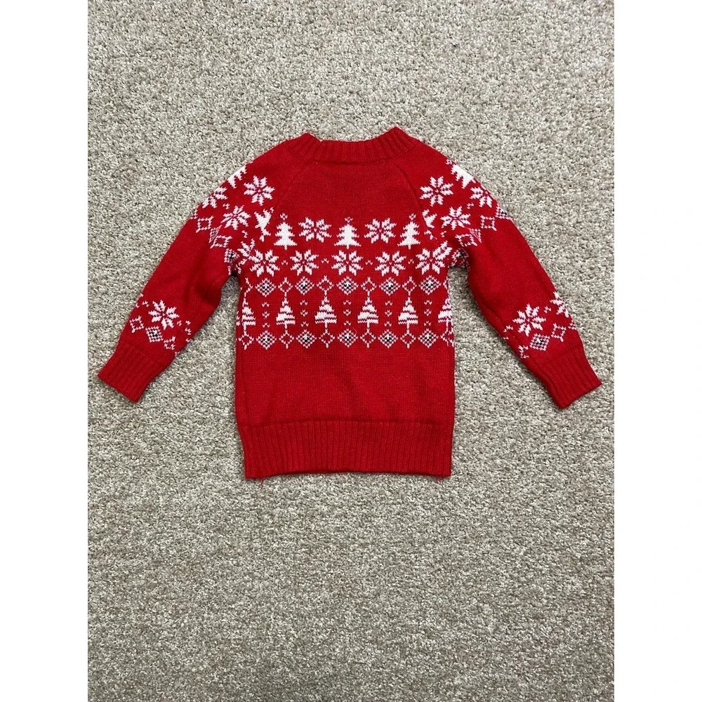 Disney Mickey Mouse Red Christmas Sweater‎ Toddler 3T Unisex